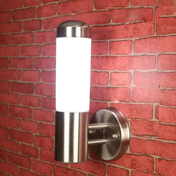 Meno Amatų Nerūdijančio Plieno LED Eilėje Sienos Sconce Lauko LED Apšvietimas Sienos Lempos Akrilo E27 Sodo Kieme Rungtynių Šviesos, IP65