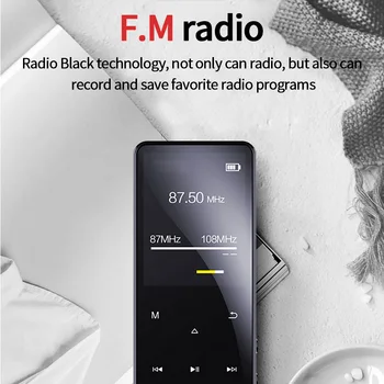 Lossless MP3 Grotuvas 16GB HiFi Nešiojamųjų Garso Walkman Su FM Radijas, E-Knyga, MP4, Diktofonas, Muzikos Grotuvas MP4 Walkman