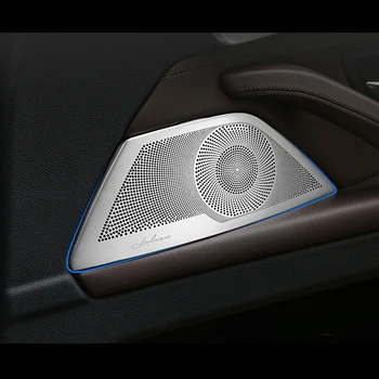Matinis Automobilių Vidaus Duris Audio Stereo Garsiakalbis blizgančiais Dekoratyvinis Dangtelis Apdaila BMW 5 Serijos F10 F18 Auto Reikmenys, automobilių Stilius