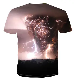 3d Naujų Žaibo Print T -Shirt Vyrai 'S Mados Men 'S T -Shirt Laisvalaikio Daugiafunkcinis Drabužių Medvilnės S -6xl