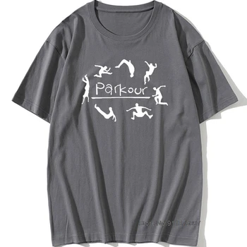Nauja Vasaros Mados Vyrų Cool T-shirt vatos Pagaliukai Tees Parkour Vyrams trumpomis Rankovėmis Atsitiktinis Parkour Freerunning Širdies Marškinėliai