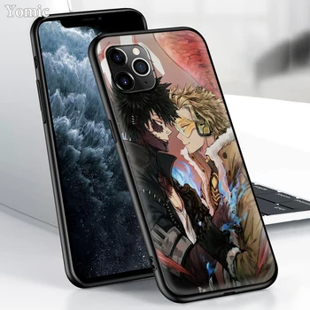 Bnha Hawks Kailis Anime Black Case for iPhone 12 Mini 11 Pro XR XS MAX X 7 8 6 6S Plius 5 5S SE 2020 TPU Minkštas Telefono Dangtelį Coque