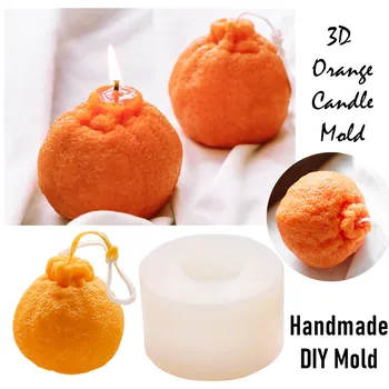 Aromaterapija Žvakės Pelėsių Negraži Apelsino 3D Oranžinė Žvakė Pelėsių Rankų darbo 