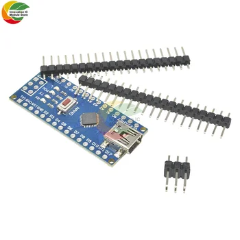10VNT/Daug Mini USB CH340 Nano v3.0 Atmega328P Mikrovaldiklis Valdybos Arduino CH340g MEGA328 5V 16M Tvarkyklės Modulis ATmega328