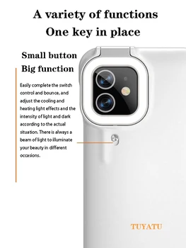Iphone 12 11 pro max 8 7 plus x xr Pildyti mobiliojo telefono dėklas užpildyti šviesos selfie grožio žiedas 