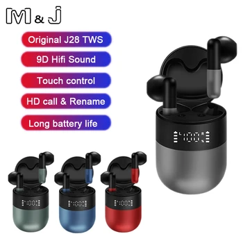 M&J J28 TWS Bluetooth Ausinės, Stereo Belaidžio 5.0 