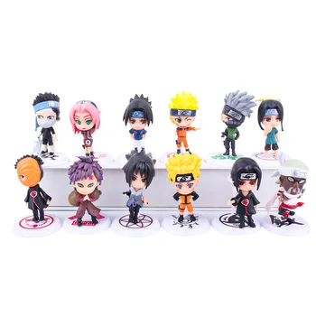 6Pcs Naruto Lėlės Kawaii Veiksmų Skaičius, Anime Pav Anime Vaikų Dovanos Naruto Sasuke