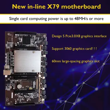 X79-H61 Kasybos Plokštė LGA 2011 CPU Lizdo 5 PCIe PCI-E Express 3.0 X8 Lizdai DDR3 Atminties Lizdas Paramos 3060 GPU(6x6p)