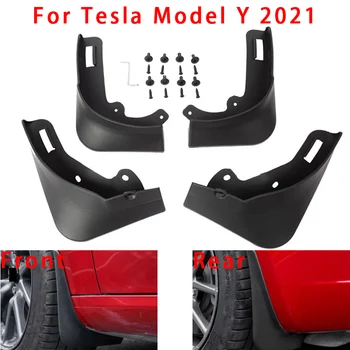 Už Tesla Model Y 2021 Automobilių Mudflaps Purvo Atvartais Splash Apsaugai Purvasargių Purvo Atvartu Priekinis Sparnas Galinis ABS Saugiklis