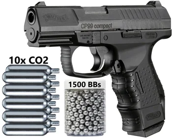Umarex Walther CP99 Compact - Blowback CO2 .177 Cal BB Gun Oro Pistoletas - 345 FPS Sienos alavo ženklas