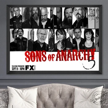 Sons of Anarchy Plakatas TV Serialas Drobės Tapybos Meno Spaudinius Sienos Nuotraukas Kambarį Namų Dekoro