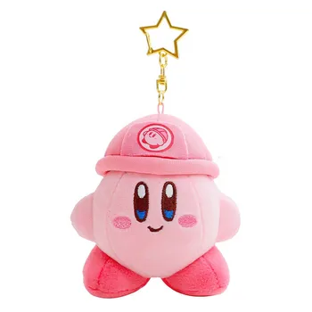 Mielas Animacinių Filmų Žvaigždė Kirby Pliušinis Lėlės Žaislas Inžinierius Kirby Minkšti Kimštiniai Lėlės Rausvos Akys Žvaigždė Kirby Pakabukas Merginos Atostogų Dovanų