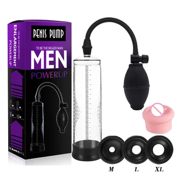 Vakuuminė penio pompa penis enlargement extender suaugusiems vyrų sekso žaislai suaugusių vyriškos lyties atstovai masturbacija kamuolys valvesilicone importas