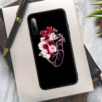 Širdį Žmogaus Anatomijos Gydytojas Juoda Guma Mobilųjį Telefoną Padengti Už Garbę 7A Pro 7C 10i 8A 8X 8S 8 9 10 20 Lite