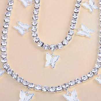 USPS VIP Butterfly Charm Necklace Silver White