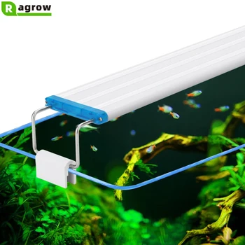 Akvariumas LED Šviesos Super Slim Žuvų Bakas Vandens Augalų kraštovaizdžio Augti Apšvietimas Ryškus Įrašą Lempos Blue White 18-71cm Žuvų Bakas