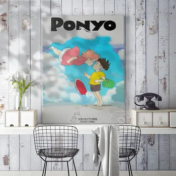 Ponyo Manga Serijos Plakatas, Miyazaki Anime Vaidmenį Sienos Menas, Japonija Mielas Anime, Sienų Lipdukai, Filmą Ponyo Spaudinių, Vaikų Kambarys Namų Dekoro