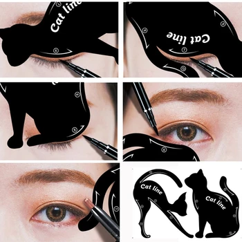 2vnt akių kontūro Makiažo Pamoka Kačių akių kontūro Ieškosite Naujo Dizaino akių kontūro Trafaretas Modeliai Antakių akių kontūro Formą Shaper Įrankis