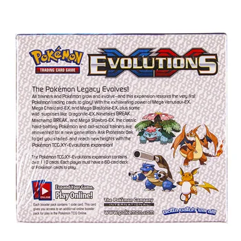 324pcs/box Pokemon kortas Sun & Moon XY Evoliucija Booster Box Kolekcines, Prekybos Kortų Žaidimas Vaikams Žaislai Vaikams Gimtadienio Dovana