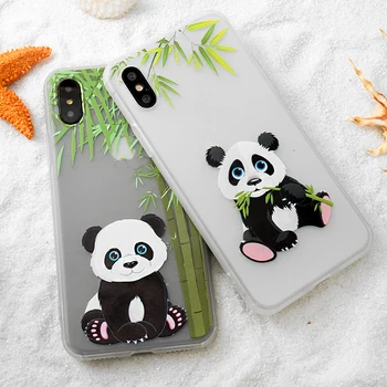 Modeliai Mielas Vyrų ir Moterų Panda Telefono dėklas, Skirtas iphone 5 5s se 6 S 6s 7 7Plus 8 8 Plus X XR XS Max Silikono Minkštos TPU Dangtis