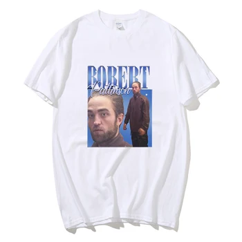 Robert Pattinson Unisex T Shirts Tees Marškinėliai Topai Dizaino Medvilnės Juoda Vyrai Moterys Trumparankoviai Estetinės Moterų Marškinėlius Dropshipping