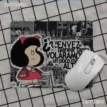 Neklaužada Mafalda Mažos Pelės Mygtukai PC Kompiuteris Kilimėlis Sklandžiai Rašymo Bloknote Staliniai kompiuteriai Mate Žaidimų Pelės Mygtukai Anime Pelės Mygtukai