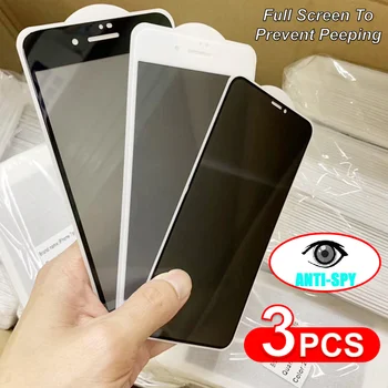 3Pcs Geriausias Privatumo Grūdintas Stiklas iPhone 12 Mini Pro 11 Max X XS Max XR 8 7 6 6S Plus SE 2020 Anti Spy Screen Protector