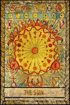 Taro Kortų Plakatas Klasikinis Drobės Tapybos Senovinių Plakatų ir grafikos Mandala Saulės Šviesą Sienos Menas Nuotraukas Kambarį Apdaila