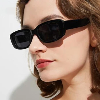 2021 Naujas Mados Vintage Akiniai nuo saulės Moterims Prekės ženklo Dizaineris Retro Sunglass Stačiakampio Saulės Akiniai Moterų UV400 Lens Eyewears