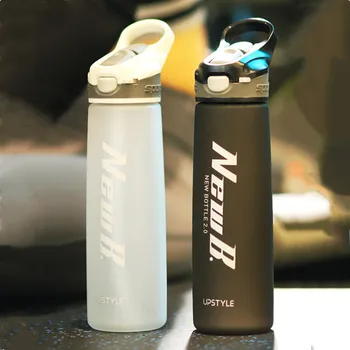 750ml Nešiojamų Tritan Medžiagos Šiaudų Vandens Butelis BPA Free Patvarus Lauko Sporto Shaker Fitneso Gėrimų Butelių