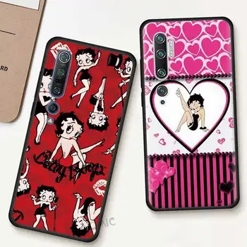 Betty Boop Naujai Telefoną Atveju Xiaomi Mi Poco X3 NFC M3 F1 10T Pro 5G 10 Pastaba A2 8 Lite 9T CC9 9 CC9E TPU Juodas Minkštas Viršelis
