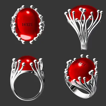 Naujas Heteromorphic Baroko 925 Sterlingas Sidabro Žiedas Tuščias Tuščias Dėklas Inkrustacijos Kristalų, Turkio Gamtos Perlas 