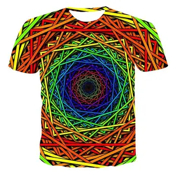 2020 Naujas 3d Vasaros Mados T -Shirt Abstrakčiai Men 'S Moters Laisvalaikio Print T -Shirt Men 'S T -Shirt Street Wear