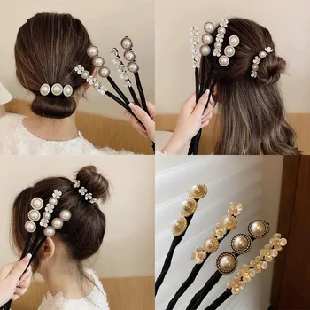 Naujausia korėjos versija super pasakų disko plaukų geležies kamuolys galva tingus disko plaukų artefaktas pearl gėlių garbanoti geležies geležies hai