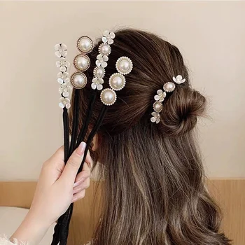 Naujausia korėjos versija super pasakų disko plaukų geležies kamuolys galva tingus disko plaukų artefaktas pearl gėlių garbanoti geležies geležies hai