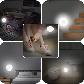 Miegamojo Puošmena Naktiniai staleliai, Lempa, LED Naktį, Šviesos, Judesio Jutiklis Sienų apšvietimo Namų Belaidžio USB Įkrovimo Naktį Lempa Laiptai