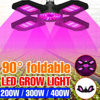 Bombilla LED Grow Light LED Phytolamp Augalų E27 Hydroponics Lampara 220V Augalų Sėklos, Svogūninės 200 300 400W E26 110V Augimo Palapinė