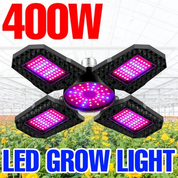 Bombilla LED Grow Light LED Phytolamp Augalų E27 Hydroponics Lampara 220V Augalų Sėklos, Svogūninės 200 300 400W E26 110V Augimo Palapinė