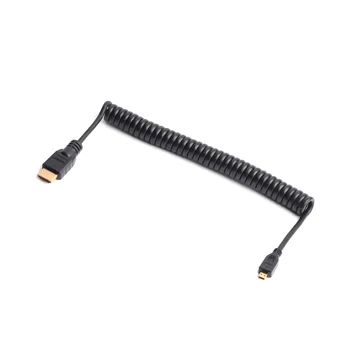 D&W Ansso HDMI vaizdo signalo kabelis Mirco HDMI spyruoklinė viela Somy SONY Micro Vieną A7 M2 M3 R3 R4 S2 A9 6400 65 66 HDMI, D TIPAS