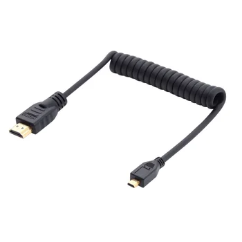 D&W Ansso HDMI vaizdo signalo kabelis Mirco HDMI spyruoklinė viela Somy SONY Micro Vieną A7 M2 M3 R3 R4 S2 A9 6400 65 66 HDMI, D TIPAS