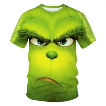 2020New visoje Spausdinti 3d marškinėlius vyrų Juokinga Green marškinėliai Spausdinami Vasara O-Kaklo Kasdien Atsitiktinis Juokingi marškinėliai Green monster marškinėliai