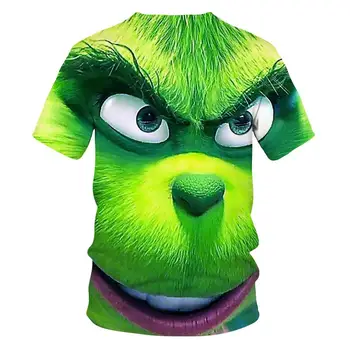 2020New visoje Spausdinti 3d marškinėlius vyrų Juokinga Green marškinėliai Spausdinami Vasara O-Kaklo Kasdien Atsitiktinis Juokingi marškinėliai Green monster marškinėliai