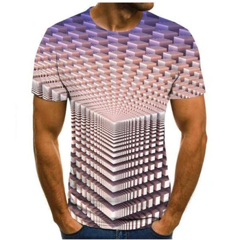 Vyriški 3D Klasikinis Asmenybės T-Shirt Įdomus Berniukas Didelio Dydžio Tee Atsitiktinis trumpomis Rankovėmis Unisex Drabužių Kvėpuojantis, Greitai džiūstantys Viršūnės