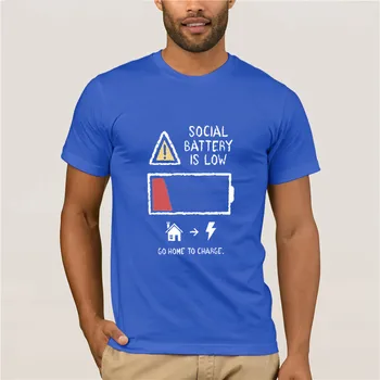 Medvilnės mados 2020 tendencija T-shirt Žemas Socialinis Baterija Spausdinti vyriški Marškinėliai trumpomis Rankovėmis