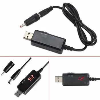 USB Boost Konverteris DC 5V prie 9V 12V USB Step-up Keitiklio Kabelį + 3.5x1.35mm Connecter Maitinimo/Įkroviklį/Galios Keitiklis