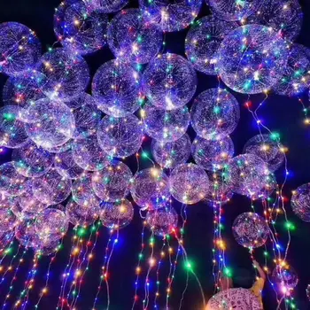 LED Švyti Kamuolys Pripučiamas Šviesos Vandeniui Skaidrus Balionas Vestuves Baby Shower Gimtadienio Dekoracija Vaiko Žaislai, Dovanos