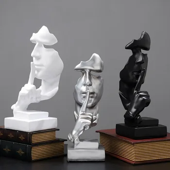 Šiaurės Abstrakčiai Tyla-Aukso Statula Namų Puošybai Dervos Šiuolaikinio Meno Skulptūros, Statulėlės Stalo Apdaila, Baldai Artware
