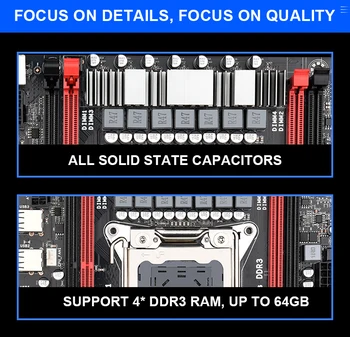 X79 motininė Plokštė Nustatyti ir Xeon E5 2689 CPU su 4*4 GB 1 600MHZ REG ECC Ram USB3.0 LGA2011 SATA3 PCI-E NVME M. 2 Lizdas