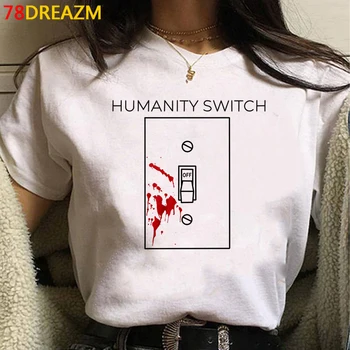 Vampyro Dienoraščiai t-shirt marškinėliai moteriška japonijos harajuku tumblr plius dydis 2021 viršuje tees harajuku kawaii grafinis tees moterims