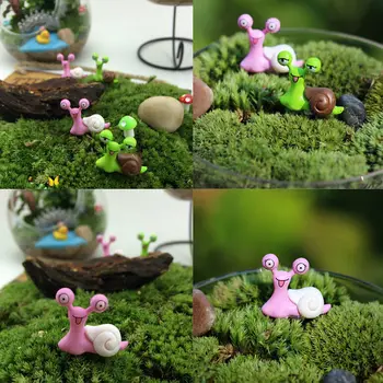 Namų Bonsai Papuošalai Moss Micro Kraštovaizdžio Animacinių Filmų Sraigės Pasakų Sodo Miniatiūros Figūrėlės Jardin Terariumai, Dekoras